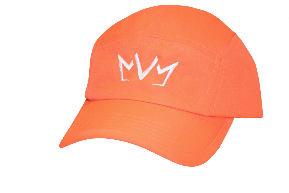 Frontside view of The Casual Runner Performance Cap in orange.