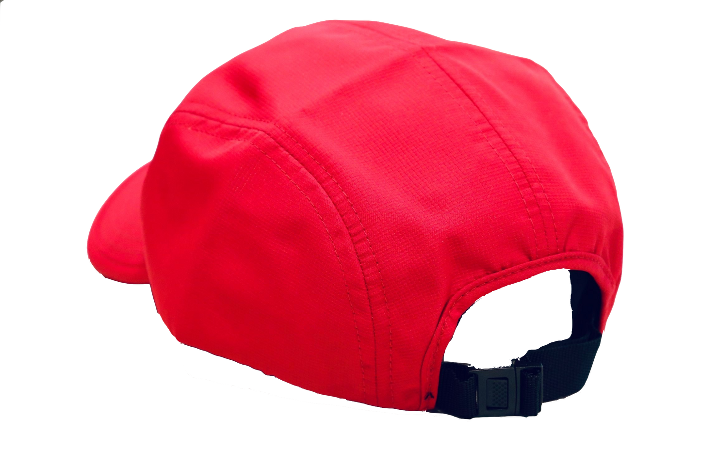 Backside view of The Casual Runner Performance Cap in red.