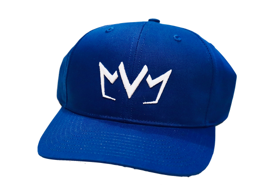 Royal blue MVM Crown Snapback with the MVM Crown embroidered on the front.